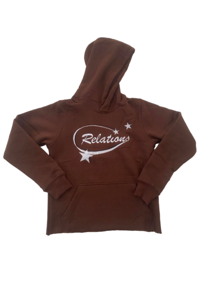 Relations Cropped DWTCB Hoodie Mocha Brown