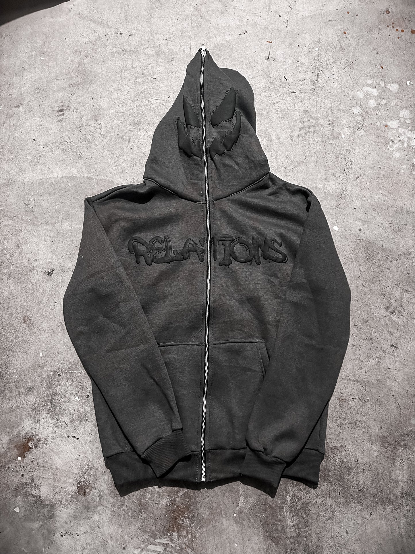 Dark Grey “Self Made” Full Zip