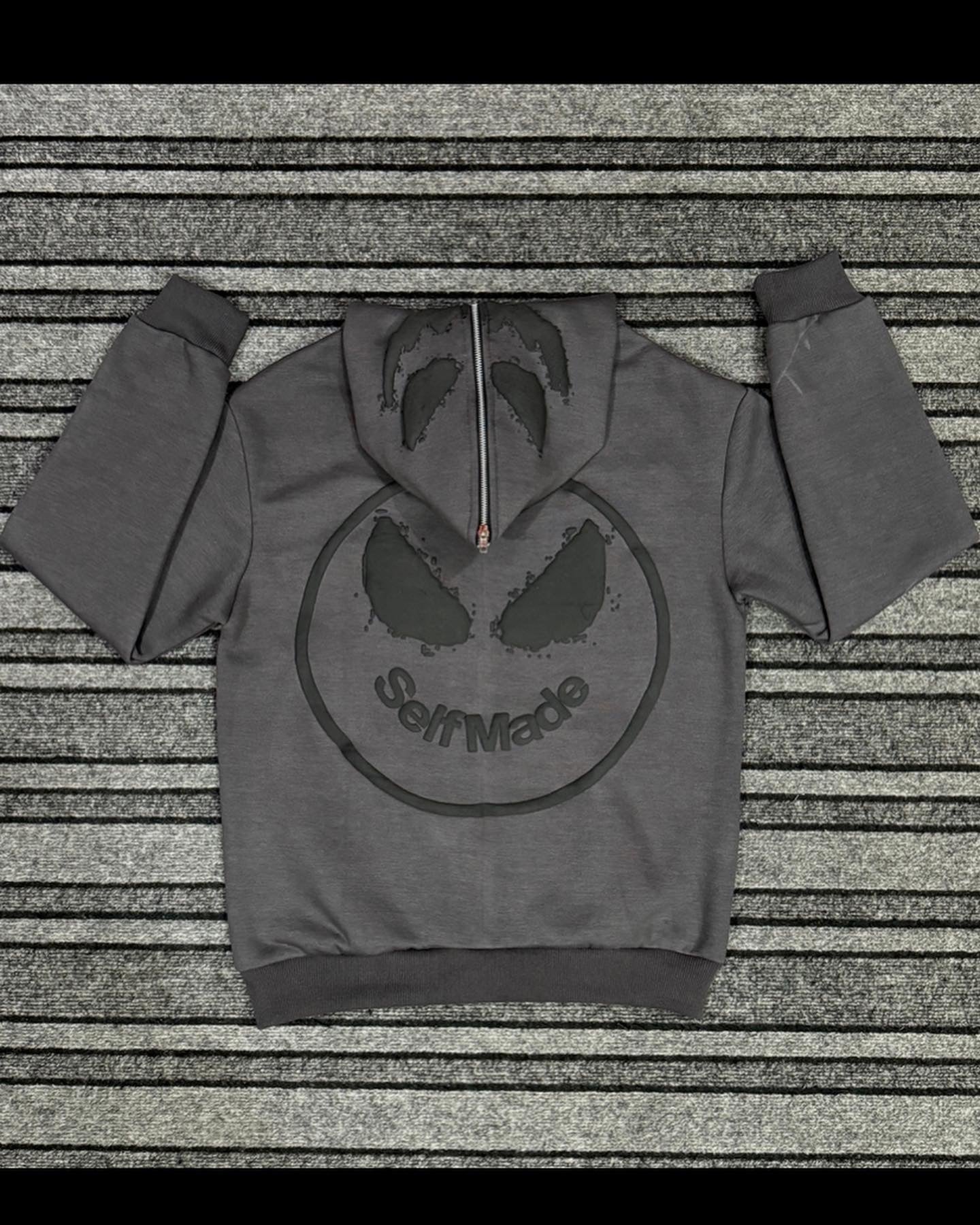 Dark Grey “Self Made” Full Zip