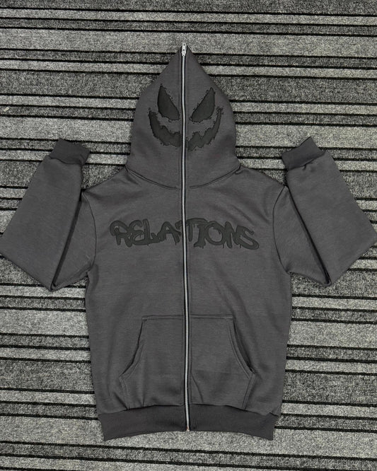 Dark Grey “Self Made” Full Zip